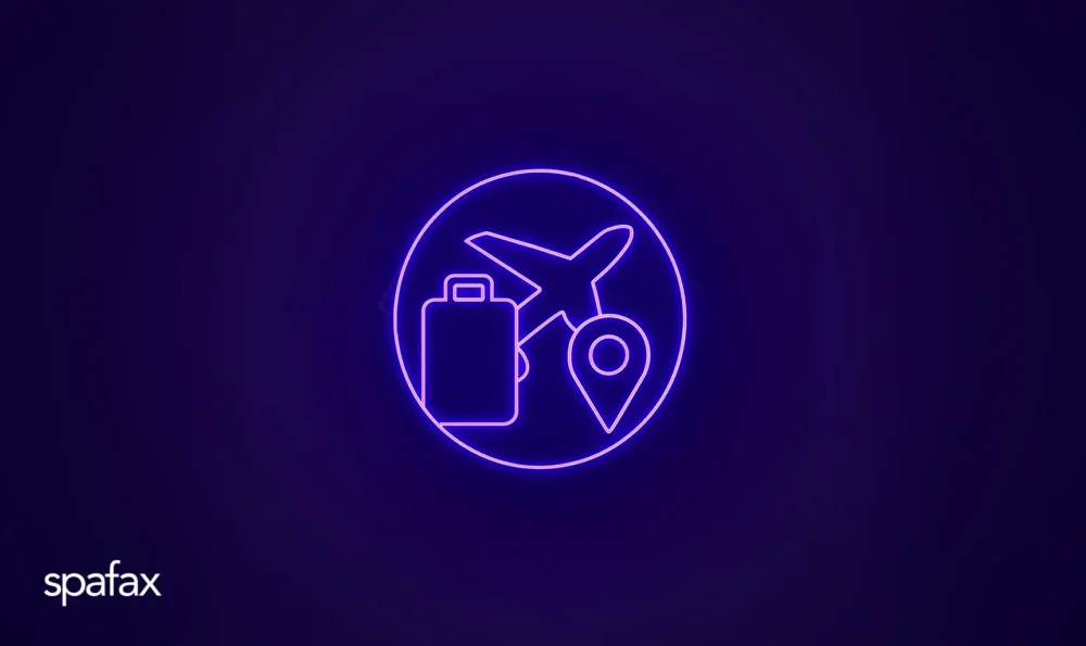 travel brand identity icon for Spafax